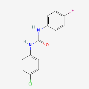 molecular formula C13H10ClFN2O B1604727 1-(4-氯苯基)-3-(4-氟苯基)脲 CAS No. 404-51-3