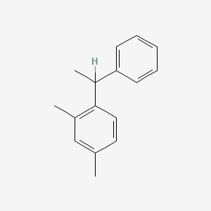 molecular formula C16H18 B1604736 Benzene, 2,4-dimethyl-1-(1-phenylethyl)- CAS No. 6165-52-2