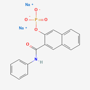 molecular formula C17H12NNa2O5P B1604775 Phosphate de naphtyl AS sel de disodium CAS No. 69815-54-9