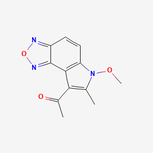 molecular formula C12H11N3O3 B1604827 1-(6-Methoxy-7-methyl-6H-[1,2,5]oxadiazolo[3,4-e]indol-8-yl)ethan-1-one CAS No. 306935-64-8