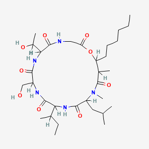 molecular formula C32H57N5O9 B1604857 球菌霉素 CAS No. 67076-74-8
