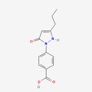 molecular formula C13H14N2O3 B1604875 4-(5-oxo-3-propyl-2,5-dihydro-1H-pyrazol-1-yl)benzoic acid CAS No. 700849-61-2