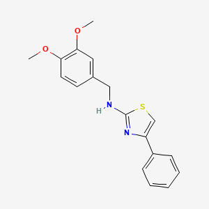 molecular formula C18H18N2O2S B1604877 2-(3,4-Dimethoxybenzylamino)-4-phenylthiazole CAS No. 23937-99-7
