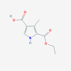 molecular formula C9H11NO4 B1604884 5-(Ethoxycarbonyl)-4-methyl-1h-pyrrole-3-carboxylic acid CAS No. 90610-57-4