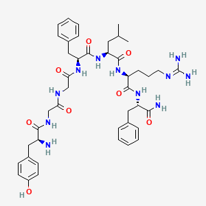 B1604934 Enkephalin-leu, arg(6)-phenh2(7)- CAS No. 80690-78-4