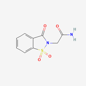 molecular formula C9H8N2O4S B1604958 2-(1,1,3-Trioxo-1,2-benzothiazol-2-yl)acetamide CAS No. 30763-03-2