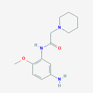 molecular formula C14H21N3O2 B1604959 N-(5-氨基-2-甲氧基苯基)-2-哌啶-1-基乙酰胺 CAS No. 436090-50-5