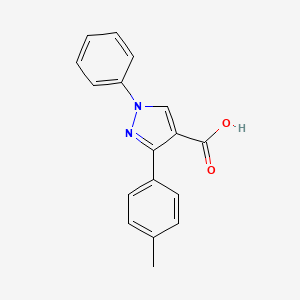 molecular formula C17H14N2O2 B1604969 3-(4-甲苯基)-1-苯基-1H-吡唑-4-羧酸 CAS No. 380910-52-1