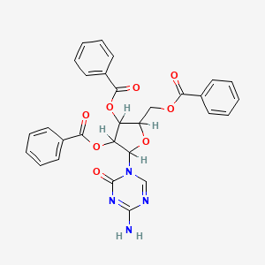 molecular formula C29H24N4O8 B1604978 [5-(4-氨基-2-氧代-1,3,5-三嗪-1-基)-3,4-二苯甲酰氧基恶烷-2-基]甲基苯甲酸酯 CAS No. 28998-36-9