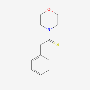 molecular formula C12H15NOS B1605082 Morpholine, 4-(phenylthioacetyl)- CAS No. 949-01-9