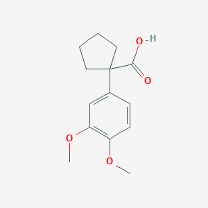molecular formula C14H18O4 B1605141 1-(3,4-Dimethoxyphenyl)cyclopentanecarboxylic acid CAS No. 43129-41-5