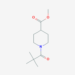 molecular formula C12H21NO3 B1605142 1-(2,2-二甲基丙酰基)哌啶-4-甲酸甲酯 CAS No. 505088-49-3