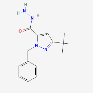 molecular formula C15H20N4O B1605146 1-苄基-3-(叔丁基)-1H-吡唑-5-甲酰肼 CAS No. 263385-00-8