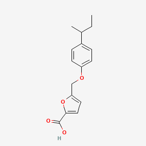 molecular formula C16H18O4 B1605152 5-[(4-Sec-butylphenoxy)methyl]-2-furoic acid CAS No. 402745-78-2