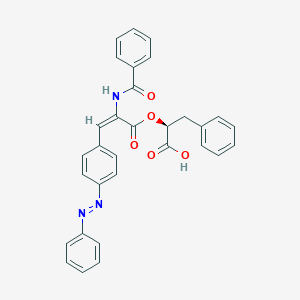 B160521 O-(alpha-(Benzoylamino)-4-(phenylazo)cinnamoyl)-beta-phenyllactate CAS No. 133658-51-2