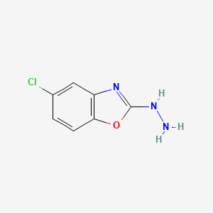 molecular formula C7H6ClN3O B1605254 Benzoxazole, 5-chloro-2-hydrazino- CAS No. 64037-22-5