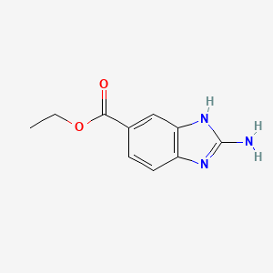molecular formula C10H11N3O2 B1605271 5-苯并咪唑甲酸，2-氨基，乙酯 CAS No. 24370-20-5
