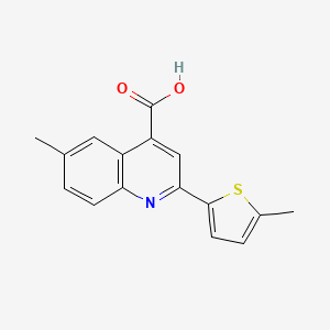 molecular formula C16H13NO2S B1605273 6-甲基-2-(5-甲硫吩-2-基)喹啉-4-羧酸 CAS No. 438216-88-7