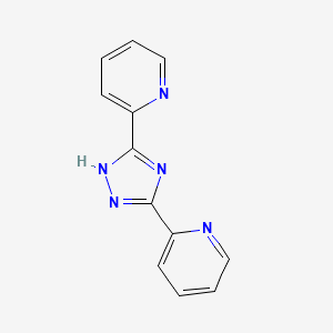 molecular formula C12H9N5 B1605295 3,5-di(2-pyridyl)-1H-1,2,4-triazole CAS No. 1671-85-8