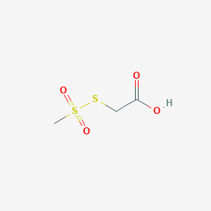 molecular formula C3H6O4S2 B016053 2-甲基磺酰亚磺基乙酸 CAS No. 13700-15-7