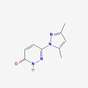 molecular formula C9H10N4O B1605308 6-(3,5-二甲基-1H-吡唑-1-基)哒嗪-3(2H)-酮 CAS No. 73259-08-2
