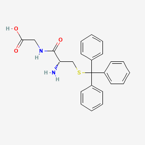 molecular formula C24H24N2O3S B1605357 (R)-2-(2-amino-3-(tritylthio)propanamido)acetic acid CAS No. 26988-61-4