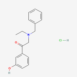 B1605389 1-(3-Hydroxyphenyl)-1-oxo-2-(N-benzyl-N-ethyl)aminoethane hydrochloride CAS No. 55845-90-4