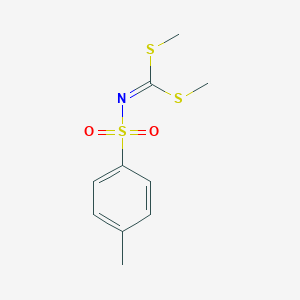 molecular formula C10H13NO2S3 B160542 N-[双(甲硫基)亚甲基]-对甲苯磺酰胺 CAS No. 2651-15-2
