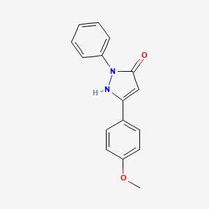 molecular formula C16H14N2O2 B1605426 3-(4-methoxyphenyl)-1-phenyl-1H-pyrazol-5-ol CAS No. 55828-88-1