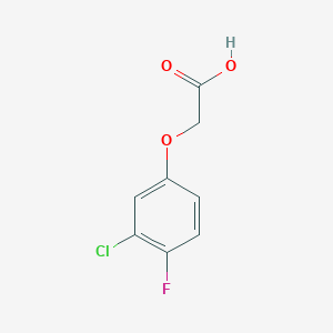 molecular formula C8H6ClFO3 B1605488 Ácido (3-cloro-4-fluorofenoxi)acético CAS No. 331-40-8