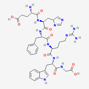 molecular formula C39H50N12O9 B1605497 Glycine, N-(N-(N2-(N-(N-L-alpha-glutamyl-L-histidyl)-L-phenylalanyl)-L-arginyl)-L-tryptophyl)- CAS No. 4086-29-7