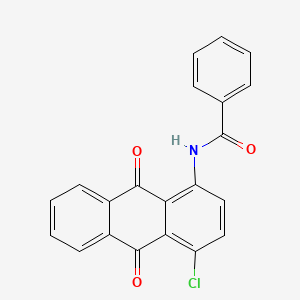 molecular formula C21H12ClNO3 B1605508 Benzamide, N-(4-chloro-9,10-dihydro-9,10-dioxo-1-anthracenyl)- CAS No. 81-45-8