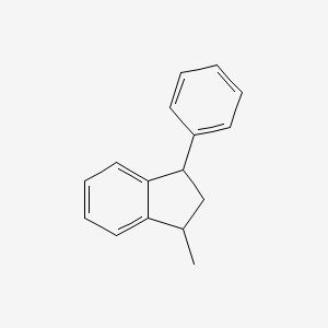 molecular formula C16H16 B1605522 1-Methyl-3-phenylindan CAS No. 6416-39-3