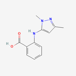 molecular formula C12H13N3O2 B1605543 2-[(1,3-Dimethyl-1H-pyrazol-5-yl)amino]benzoic acid CAS No. 34798-68-0