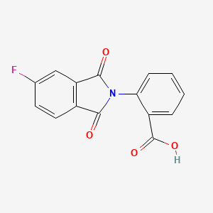 molecular formula C15H8FNO4 B1605556 2-(5-Fluoro-1,3-dioxo-1,3-dihydro-isoindol-2-yl)-benzoic acid CAS No. 299963-55-6