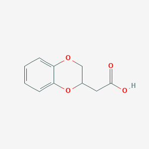 molecular formula C10H10O4 B1605574 2-(2,3-Dihydrobenzo[b][1,4]dioxin-2-yl)acetic acid CAS No. 18505-92-5