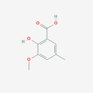 molecular formula C9H10O4 B1605576 2-Hydroxy-3-methoxy-5-methylbenzoic acid CAS No. 4386-42-9