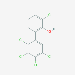 molecular formula C12H5Cl5O B1605578 2-Chloro-6-(2,3,4,5-tetrachlorophenyl)phenol CAS No. 67651-35-8