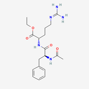 molecular formula C19H29N5O4 B1605582 N-Acetylphenylalanylarginine ethyl ester CAS No. 69536-83-0