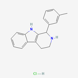 molecular formula C18H19ClN2 B1605583 1-(3-methylphenyl)-2,3,4,9-tetrahydro-1H-beta-carboline hydrochloride CAS No. 3489-13-2