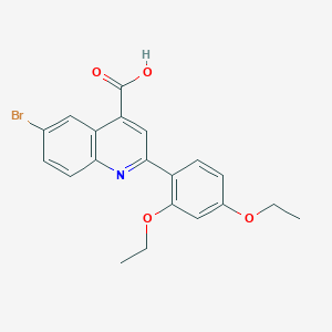 molecular formula C20H18BrNO4 B1605591 6-Bromo-2-(2,4-diethoxyphenyl)quinoline-4-carboxylic acid CAS No. 494860-96-7