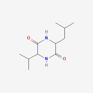 molecular formula C11H20N2O2 B1605604 3-异丙基-6-(2-甲基丙基)-2,5-哌嗪二酮 CAS No. 5625-50-3