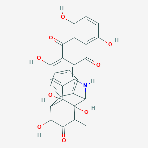 molecular formula C28H21NO9 B160562 动力霉素 P CAS No. 138370-13-5