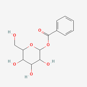molecular formula C13H16O7 B1605633 [3,4,5-Trihydroxy-6-(hydroxymethyl)oxan-2-yl] benzoate CAS No. 21056-52-0