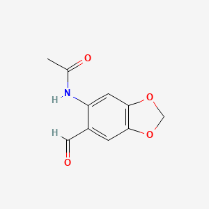 molecular formula C10H9NO4 B1605657 N-(6-甲酰基-苯并[1,3]二氧杂环-5-基)-乙酰胺 CAS No. 79835-12-4