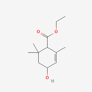 molecular formula C12H20O3 B1605693 Ethyl 4-hydroxy-2,6,6-trimethylcyclohex-2-ene-1-carboxylate CAS No. 51769-11-0