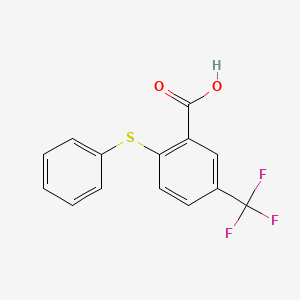 molecular formula C14H9F3O2S B1605697 2-Phenylthio-5-trifluoromethylbenzoic acid CAS No. 52548-96-6