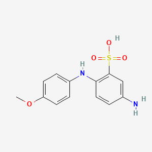 molecular formula C13H14N2O4S B1605718 5-氨基-2-(对甲氧基苯氨基)苯磺酸 CAS No. 33836-66-7