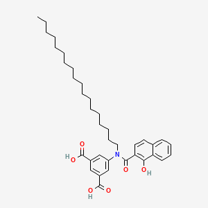 B1605719 5-[[(1-Hydroxy-2-naphthyl)carbonyl]octadecylamino]phthalic acid CAS No. 26639-29-2