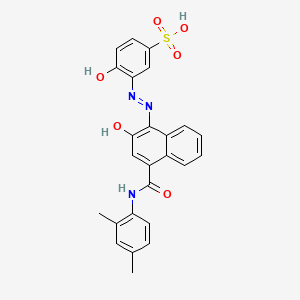 B1605723 3-[[4-[[(2,4-Dimethylphenyl)amino]carbonyl]-2-hydroxy-1-naphthyl]azo]-4-hydroxybenzenesulphonic acid CAS No. 36505-52-9